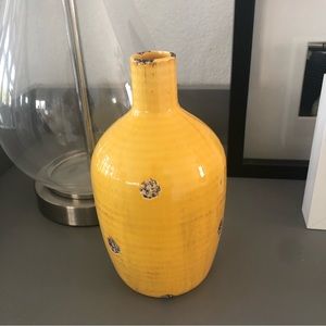 Ceramic yellow vase
